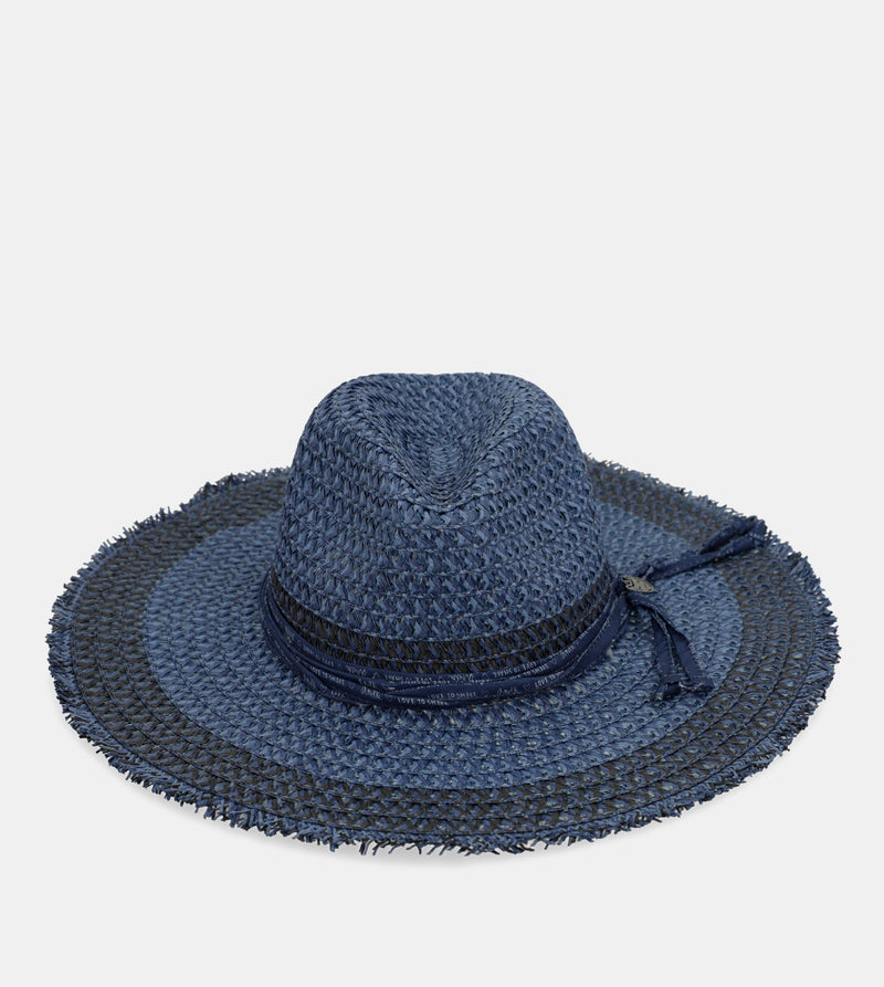 Sombrero rafia bicolor