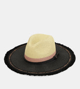 Sombrero rafia combinado