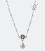 Colgante Estrella con charms plata y cadena ajustable